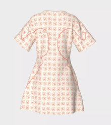  Flower printed tennis cotton dress with unique lines and pockets for the balls