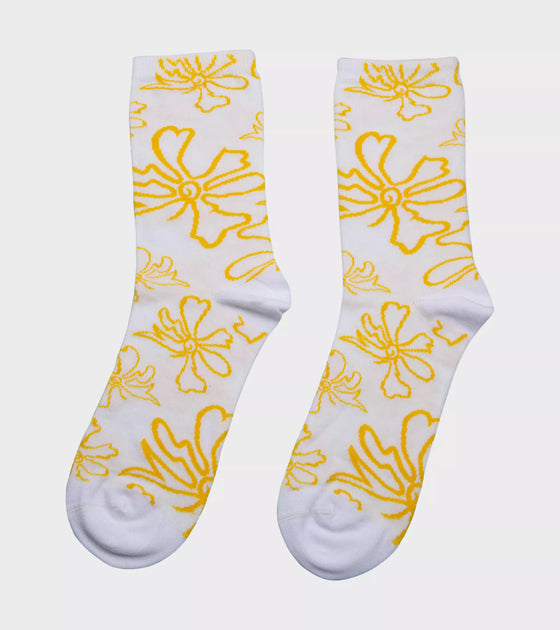 Tennis flower print socks